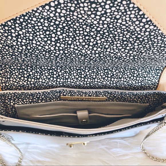 Loeffler Randall Leather Purse Bag Tan/Gray - Picture 6 of 16